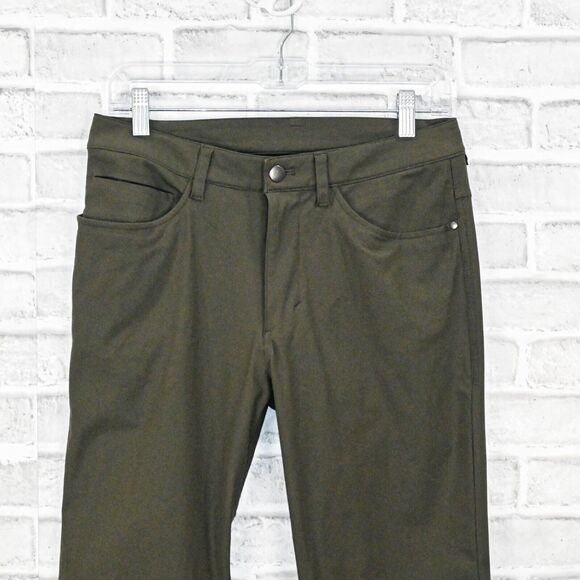 Lululemon Men's ABC 5 Pocket Chino Pants in olive Green size 28 - Picture 5 of 6